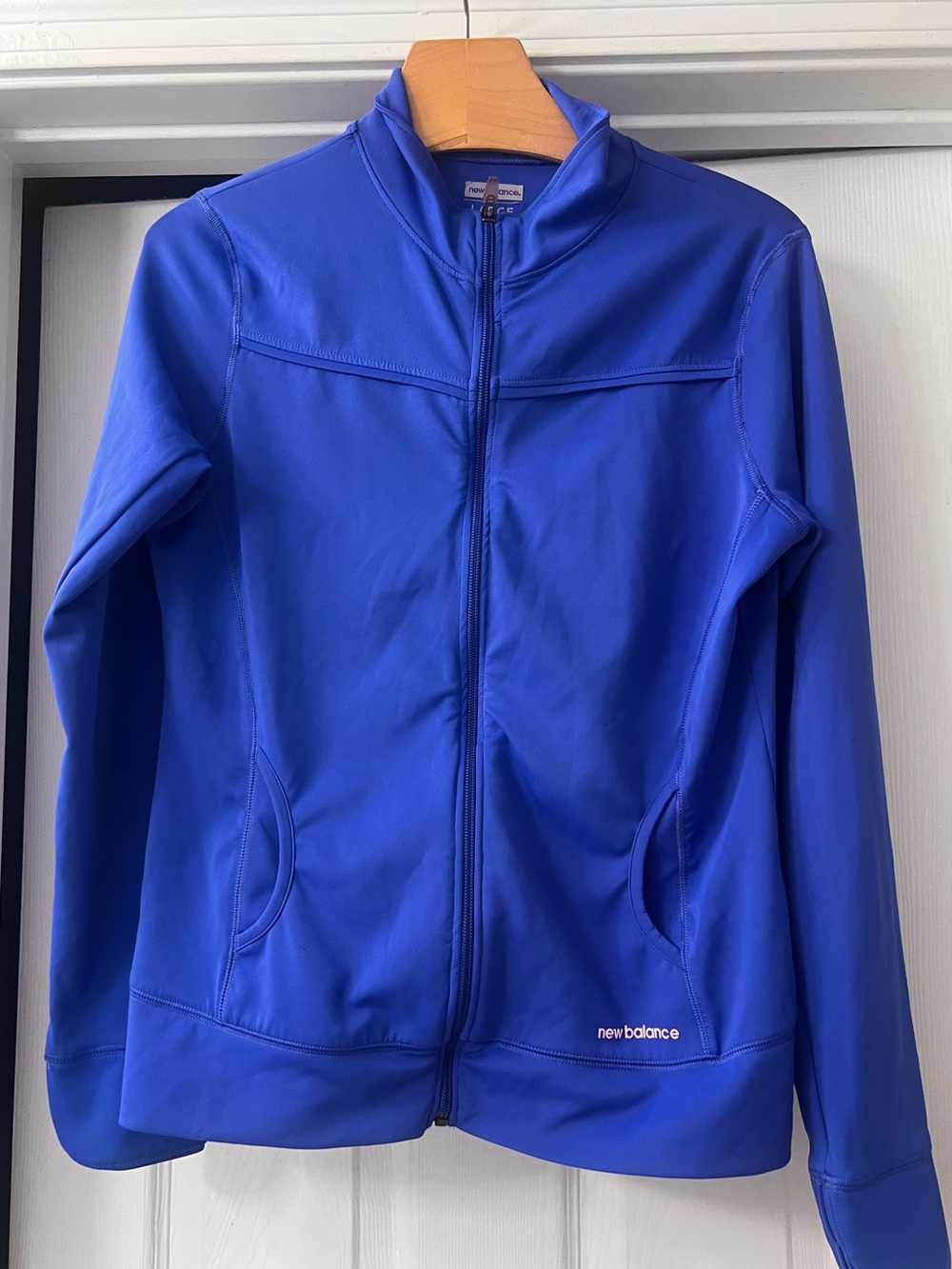 New Balance Women's Electric Blue Full-Zip Track  Jacket Sz Large